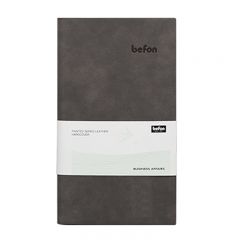 得印（befon） A6商务皮面笔记本子复古创意办公用品记事本简约时尚软抄本日记本办公文具黑铁色3709