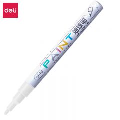 得力（deli）细杆油漆笔 签到笔签字笔 涂鸦笔记号笔  S576白色