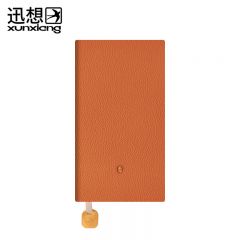 迅想 A6软皮荔枝纹笔记本随身便携笔记本简约办公用工作商务会议记录记事本软皮面加厚高档口袋日记本 迷雾棕6573