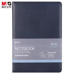 晨光（M&G） 文具办公笔记本会议记录PU贴面皮面本普惠型皮面本日记本商务记事本子 18K/96页黑色皮面APYE7P11