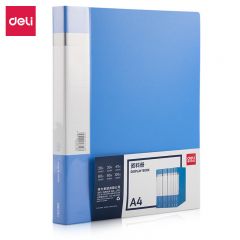 得力(deli) 5004ES资料册 蓝A4/40页 文件收纳册 活页插袋文件夹 单个