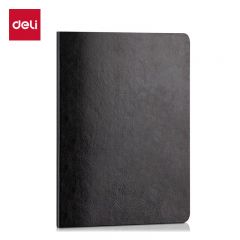 得力（deli） 7995 25K80张商务经典皮面本 软面贴芯会议记事本日记本笔记本子205mm*143mm 黑色