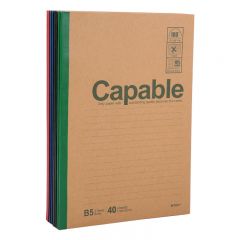 晨光 capable笔记本子a5记事本b5商务办公无线装订本简约加厚练习本大中学生软面抄软抄本学生用B540页APYJP550