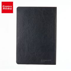 齐心(Comix) A5/96张 软皮皮面本笔记本子日记本会议记事本商务办公用品定制 C5867黑