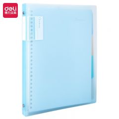 得力(deli) B5/60张活页本笔记本子 内页可拆卸记事本日记本浅调系列 蓝色 HB560