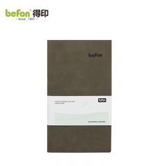 得印（befon） A6商务皮面笔记本子软抄记事本文艺复古风日记本手账本办公文具深褐色3686