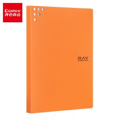 齐心（Comix） A6113RAY资料册A4 40袋橙色彩色文件收纳册活页插袋文件夹办公学生用品