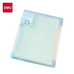 得力（deli） QHA560甜彩活页本(蓝色)(本)抽拉夹具 灵活换页