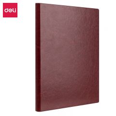 得力（deli）3186  25K160张加厚商务皮面本会议记事本日记本笔记本子文具 红色