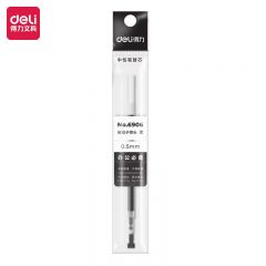 得力（deli） 6906中性笔芯0.5mm弹簧头专用弹簧碳素自动水笔签字按动式笔芯
