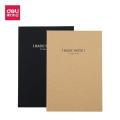 得力（deli） 33457  6本A5/40张牛皮纸缝线软抄本办公用品工作记事本/日记本/作业本/笔记本子