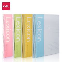 得力（deli） 7693办公螺旋本软抄本60张B56本装颜色随机小软抄记事本软面抄英语日记会议记录本