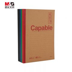 晨光(M&G) 文具A5/40张无线装订软抄本记事本工作笔记本子文具办公用品APYJQ550 10本装