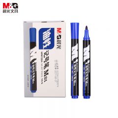 晨光（M&G） APMY2204单头记号笔物流笔标记大头笔油性马克笔防水不掉色 蓝色