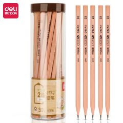 得力（deli） S941-2B木之然系列2B六角笔杆书写绘画素描铅笔 30支/桶