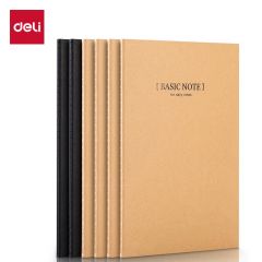 得力（deli） 33457  6本A5/40张牛皮纸缝线软抄本办公用品工作记事本/日记本/作业本/笔记本子