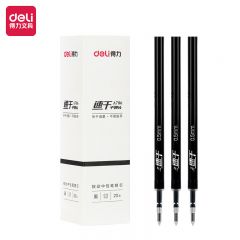 得力（deli） A786中性替芯0.5mm黑色按动子弹头签字笔芯学生速干水笔芯