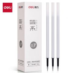 得力（deli） A880简系按动中性笔替芯0.38mm(黑)金刚石般碳化钨球珠耐磨耐写