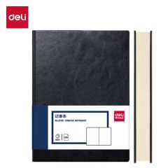 得力（deli） 3186  25K160张加厚商务皮面本会议记事本日记本笔记本子 黑色