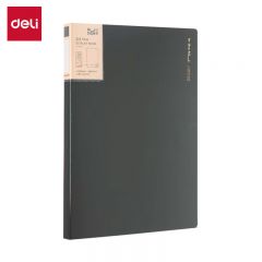 得力（deli） NS190 纽赛(NUSIGN)编码资料册A4/30页彩色文件收纳册带页码活页插袋文件夹办公学生用品 极致灰