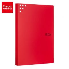 齐心（Comix） A6113 RAY资料册 A4 40袋红色彩色文件收纳册活页插袋文件夹办公学生用品