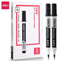得力（deli） S536 白板笔可擦教师用黑板笔办公用品易擦亚克力粗头办公文具S536 黑色