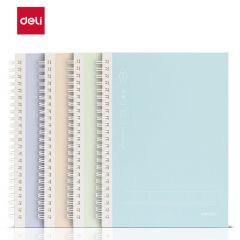 得力 A5/4本60张螺旋本日记本笔记本子文具LA560-1