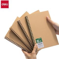 得力（deli） LA560-06螺旋本混色8本/包不易渗墨 加厚纸张