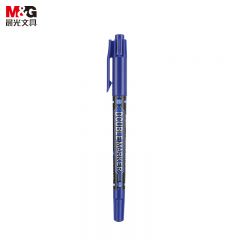 晨光（M&G） MG2130双头记号笔蓝色勾线笔油性笔防水不易掉色