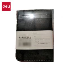 得力（deli） BP119  A7/96张便携笔记本子皮面本创意型小号口袋本迷你学生小本子记事本日记单词手账本 黑色