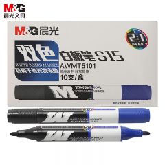 晨光（M&G） 白板笔双头双色S15黑+蓝AWMT5101