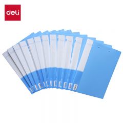 得力（deli）5309文件夹 蓝 12只/盒（盒）适用于办公用品