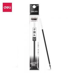 得力（deli） S760  0.5mm黑色中性笔笔芯子弹头签字笔水笔替芯