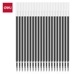 得力（deli） S754  0.7mm黑色按动中性笔芯替芯办公学生水笔签字笔替芯办公用品 20支/盒