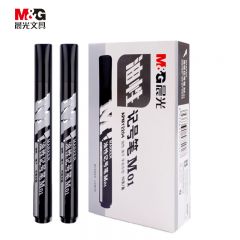 晨光(M&G) 文具M01单头黑色记号笔 油性马克笔 物流笔标记大头笔 10支/盒APMY2204 考研