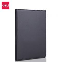 得力（deli） 7900 16K80张大号商务经典皮面本办公用品  黑