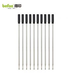 得印（befon） 金属细杆圆珠笔笔芯商务办公用品旋转式原子笔替芯书写顺滑通用笔芯10支装黑色1972