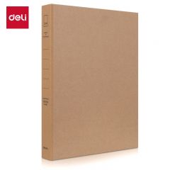 得力（deli） 5916  A4牛皮纸文件夹 二孔D型活页夹打孔文件夹资料收纳夹子文件收纳办公用品