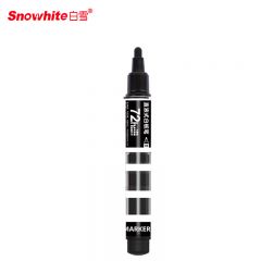 白雪(snowhite) WB-588单头黑色白板笔 可擦易擦记号笔 会议笔8支/盒