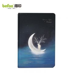 得印（befon） 夜光月中麋鹿彩页手帐本少女可爱彩页笔记本子日程计划本简约时尚办公用品记事本1047