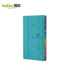 得印（befon） A5彩虹边笔记本子高效学习笔记本子商务办公会议本皮面本彩色记事本文具绿色4396