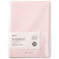 晨光(M&G)文具 A5/112张办公笔记本 会议记录皮面本 普惠型肤感商务记事本 APYG136JA 粉色