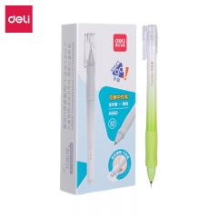得力（deli） 文具0.5mm学姿系列魔力热可擦笔 学生全针管中性笔水笔签字笔 黑色 12支/盒 A660
