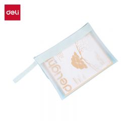 得力（deli）72638A4透明拉链袋资料小学生科目分类文件袋收纳袋票据试卷收纳文件保护单只装