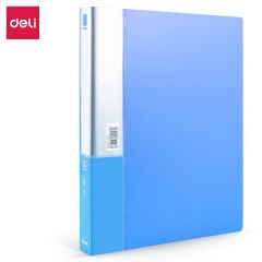 得力（deli） A4纸打孔文件夹 办公用品 3孔O型夹 5384 蓝