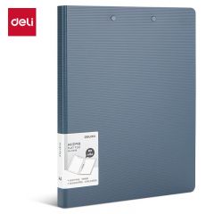得力(deli) 5049 A4金属长押夹文件册板夹硬文件夹资料册 蓝色