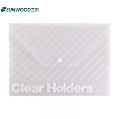 三木（SUNWOOD） P330透明暗扣文件袋10个/包A4 330*238mm（计价单位：包）
