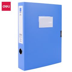 得力（deli） A4粘扣档案盒塑料文件盒 加厚资料盒 财务凭证考试文件收纳盒 办公用品 55mm背宽纯PP 5623ES 单个装