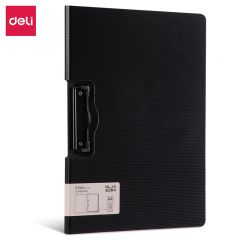 得力（deli） 5011横式折页板夹会议夹黑色加厚硬文件夹 诗朗诵签约夹板 试卷收纳夹菜单夹