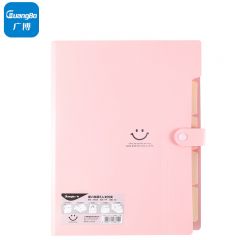 广博（GuangBo）5入多层文件夹/资料夹/档案袋 爱の微笑/红色单个装A9038